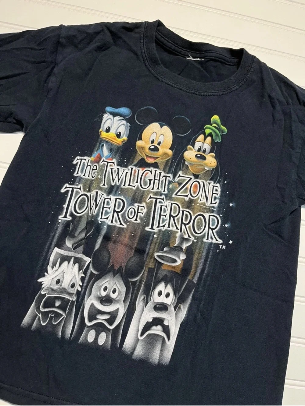 Vintage Disneyland The Twilight Zone Tower of Terror Black Kids T‑Shirt